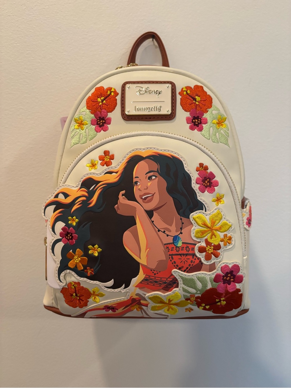 Loungefly Disney Moana Live Action Mini Backpack Floral Embroidered NWT